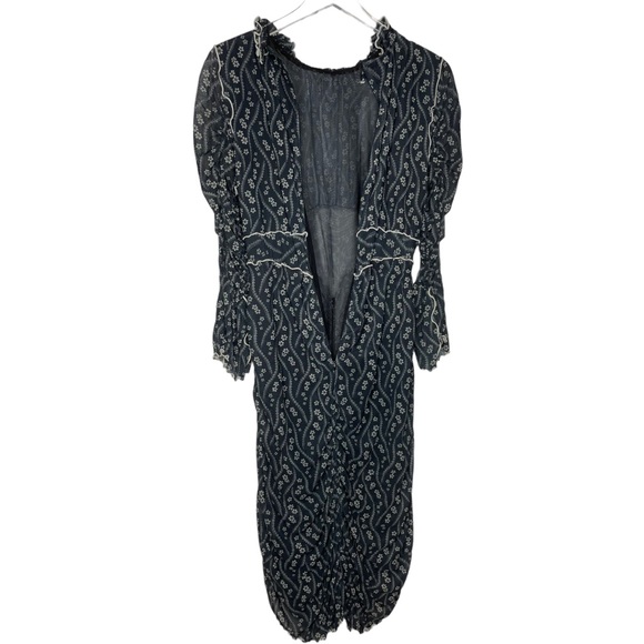 Anna Sui Posies Mesh Dress Size Medium - Picture 9 of 15